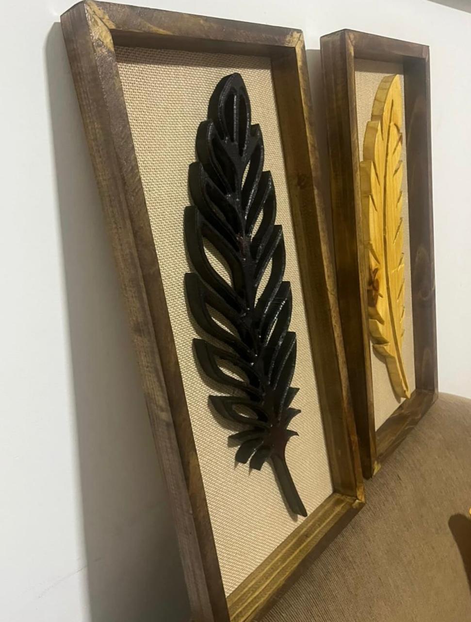 Quadro Folha Preta